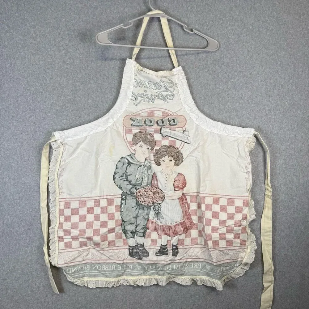 Vintage Blue Ribbon Flour Brand Apron “GRAND PRIZE COOK” Advertising